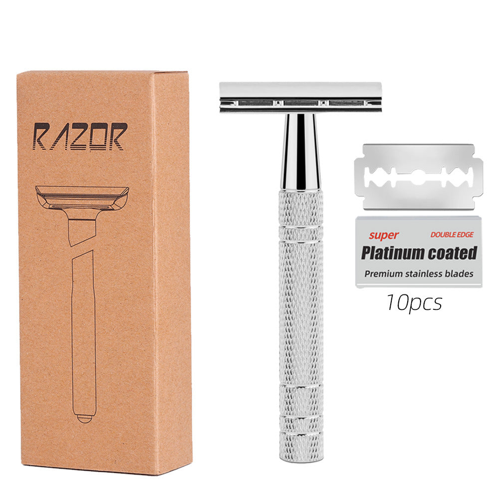 SilkySmooth Rose Gold Safety Razor – Reusable Double-Edge Shaving Razor