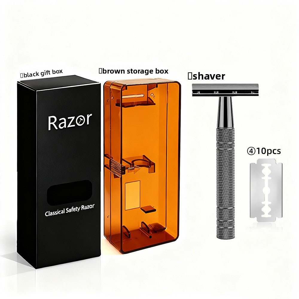 SilkySmooth Rose Gold Safety Razor – Reusable Double-Edge Shaving Razor