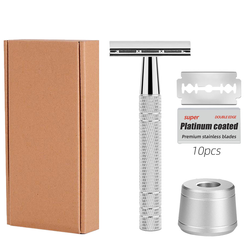 SilkySmooth Rose Gold Safety Razor – Reusable Double-Edge Shaving Razor
