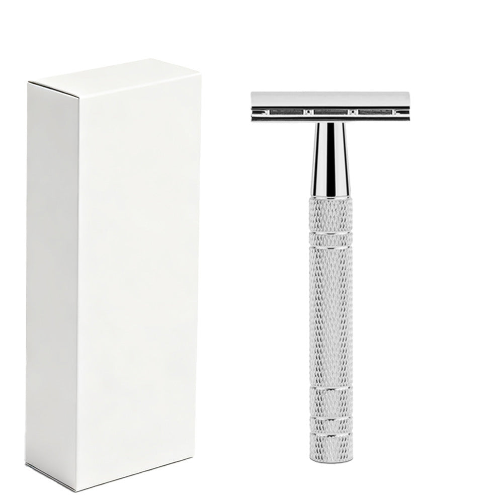 SilkySmooth Rose Gold Safety Razor – Reusable Double-Edge Shaving Razor