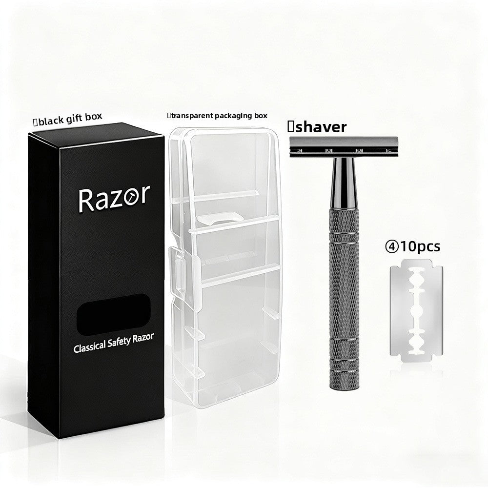 SilkySmooth Rose Gold Safety Razor – Reusable Double-Edge Shaving Razor