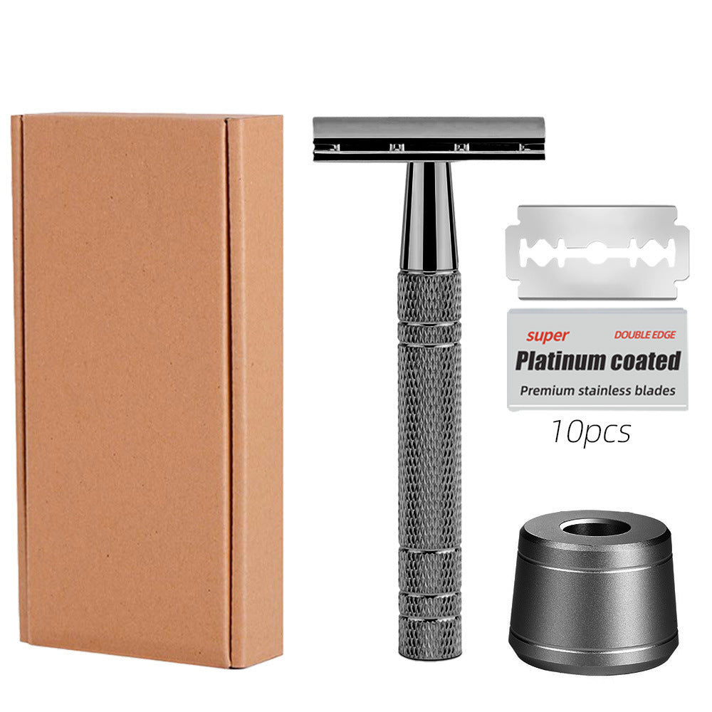 SilkySmooth Rose Gold Safety Razor – Reusable Double-Edge Shaving Razor