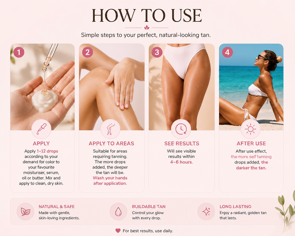 Self-Tanning Drops for Face & Body – Natural-Looking Sunless Glow