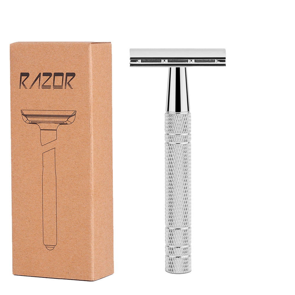 SilkySmooth Rose Gold Safety Razor – Reusable Double-Edge Shaving Razor