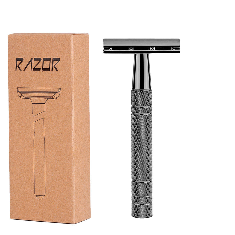 SilkySmooth Rose Gold Safety Razor – Reusable Double-Edge Shaving Razor