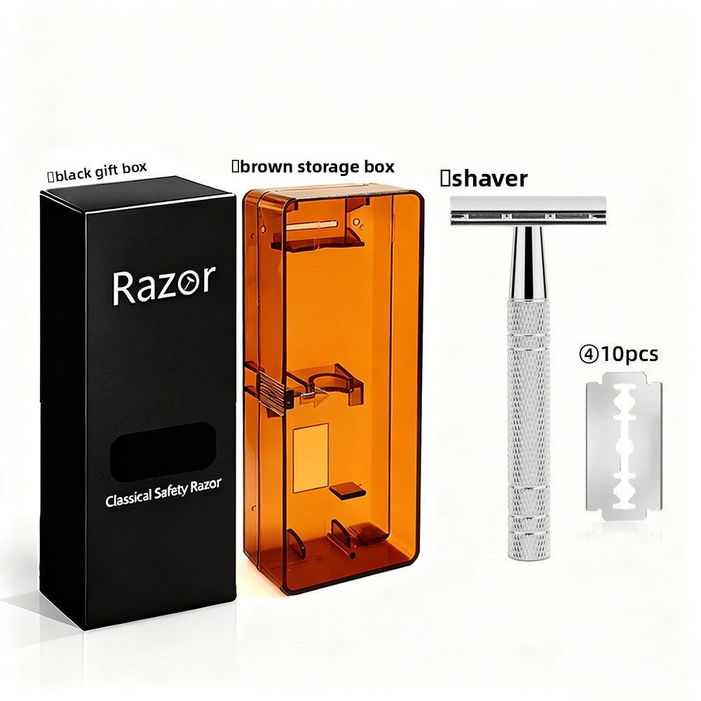 SilkySmooth Rose Gold Safety Razor – Reusable Double-Edge Shaving Razor