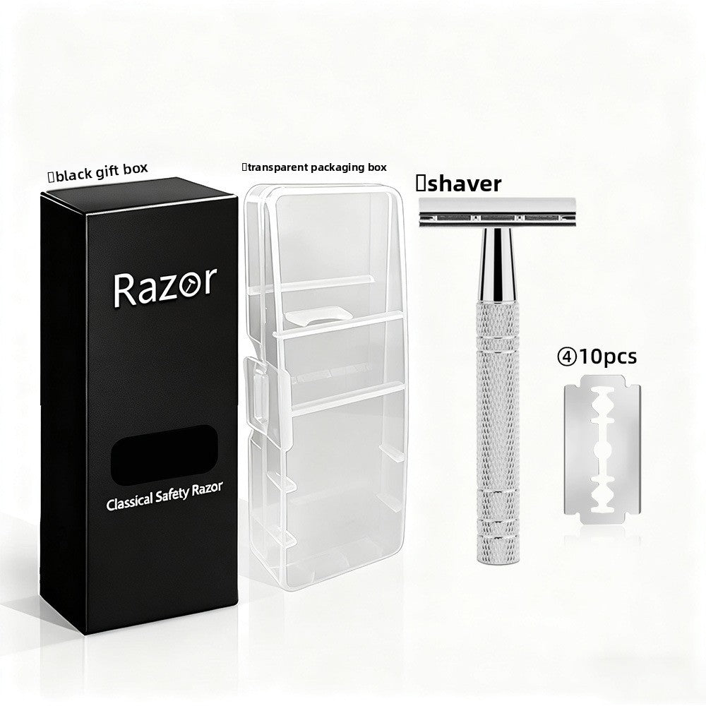 SilkySmooth Rose Gold Safety Razor – Reusable Double-Edge Shaving Razor