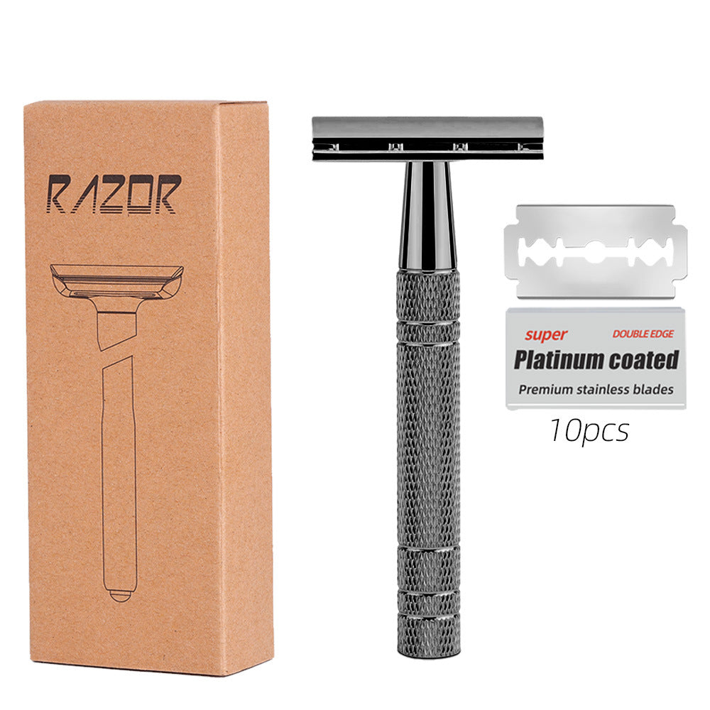 SilkySmooth Rose Gold Safety Razor – Reusable Double-Edge Shaving Razor